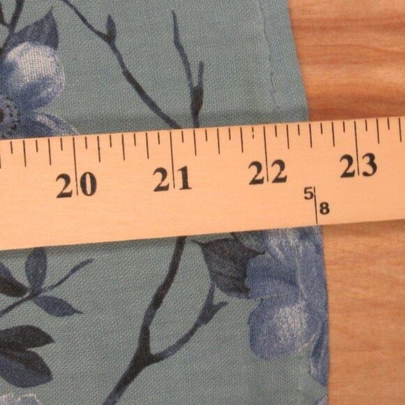 ELENA BALDI Linen Floral Print Flutter Sleeve Blouse Size S Relaxed Fit Boxy Top - Picture 7 of 7